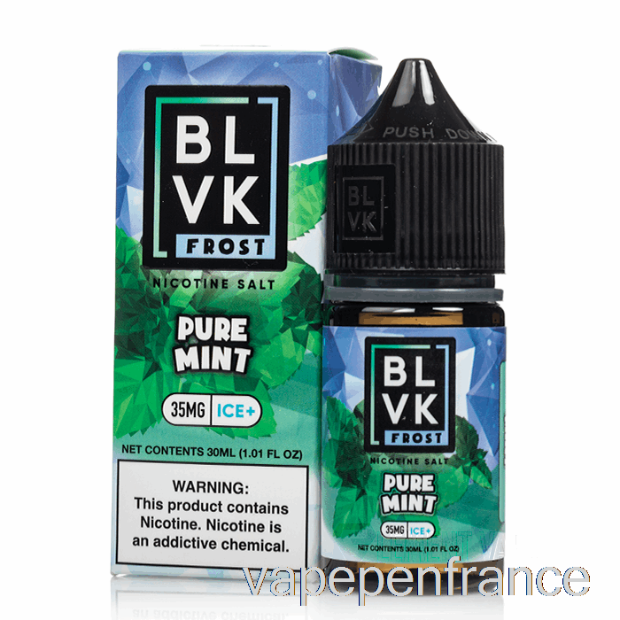 Menthe Pure - Sels De Givre Blvk - Stylo Vape 30 Ml 50 Mg